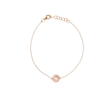 Gold & Diamond Evil Eye Bracelet
