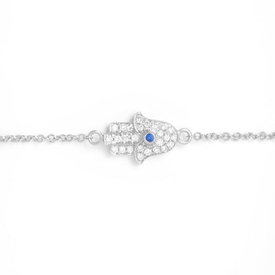 14ct blue sapphire hamsa bracelet