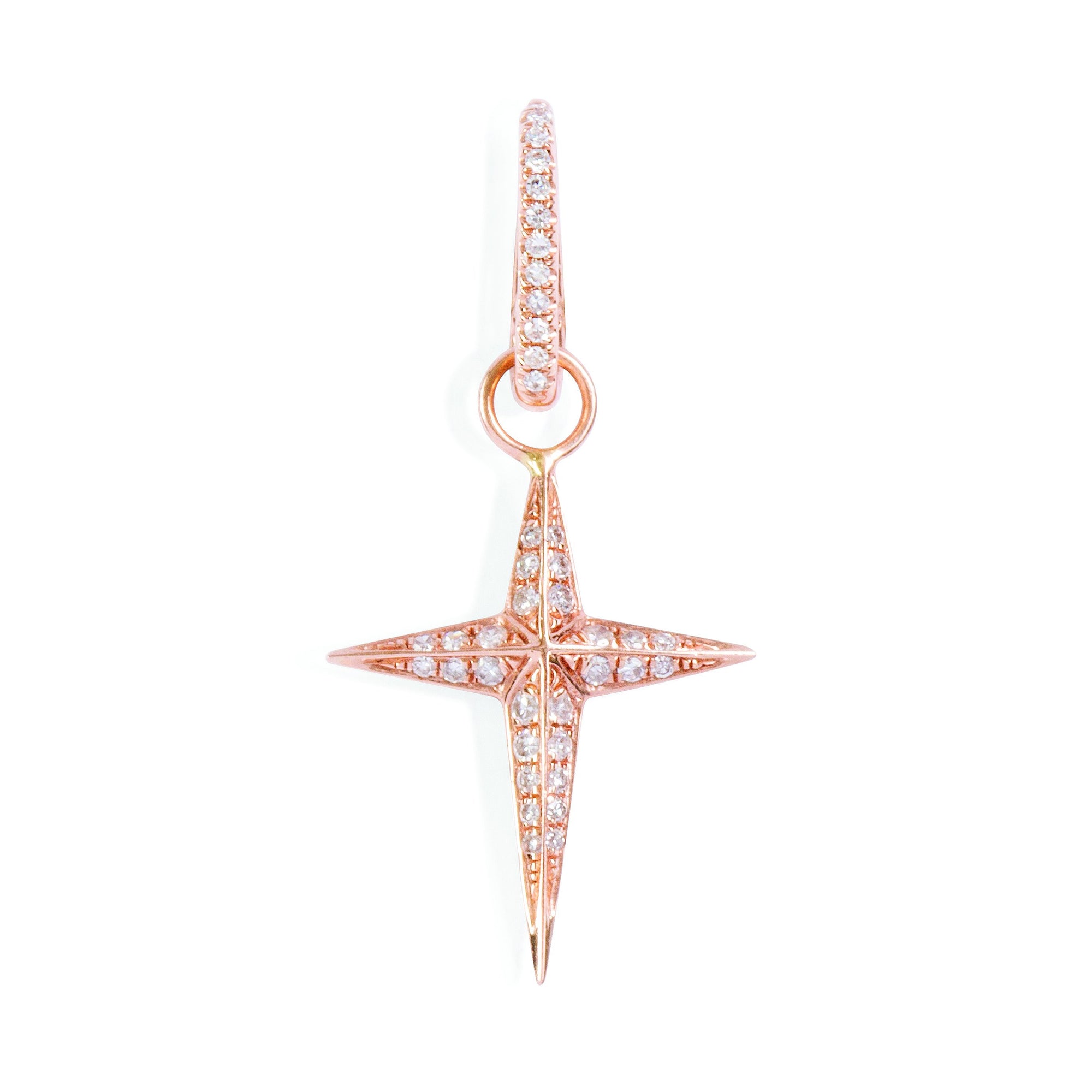 14ct cross charm on openable bail